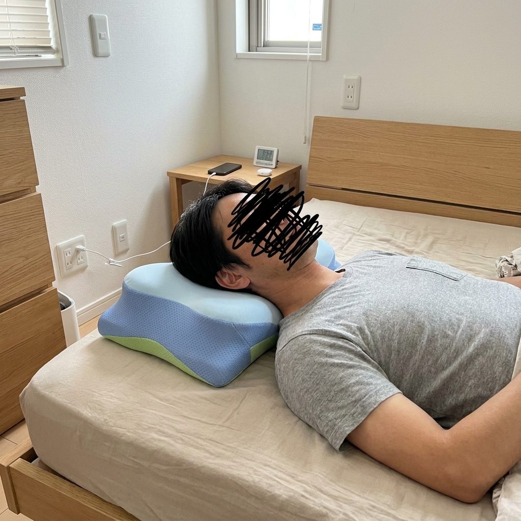 ベッドでDerilaを使う夫